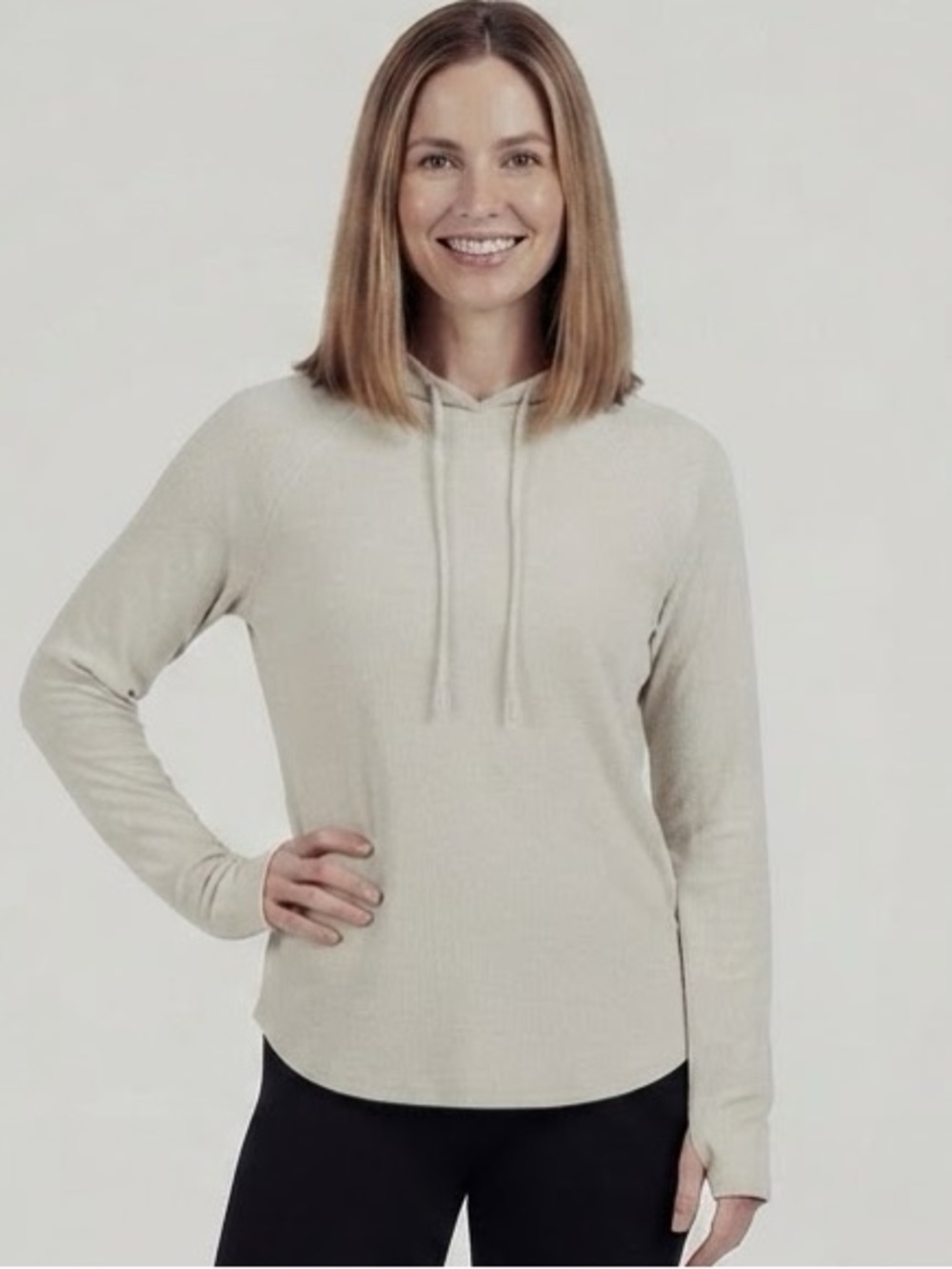 SAGE Women's Lightweight Hoodie, Long Sleeve(C 40”L 25”)